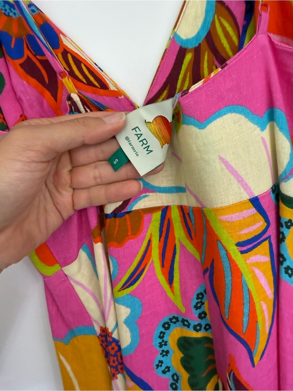 FARM Rio Pink Multicolor Floral Slip Dress - Picture 8 of 8